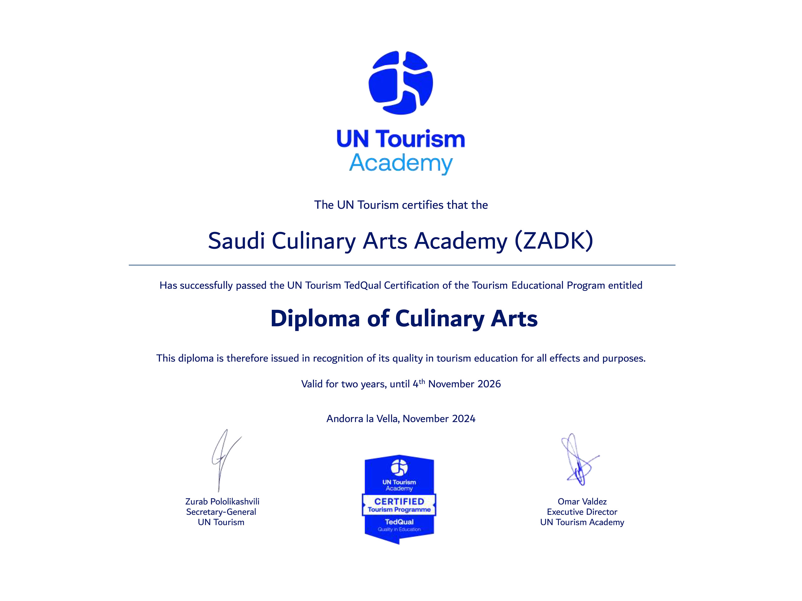 ZADK Achieves International Accreditation and Recognized Among Top 5 Educational Institutions in the Kingdom